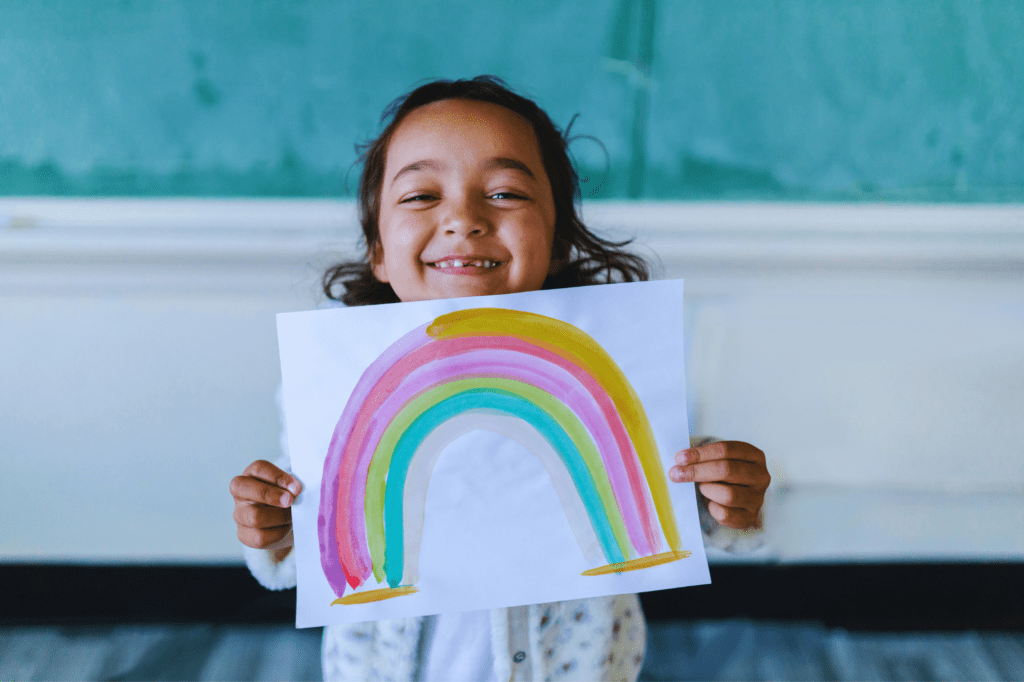 “Rainbow Celebration” birthday party idea