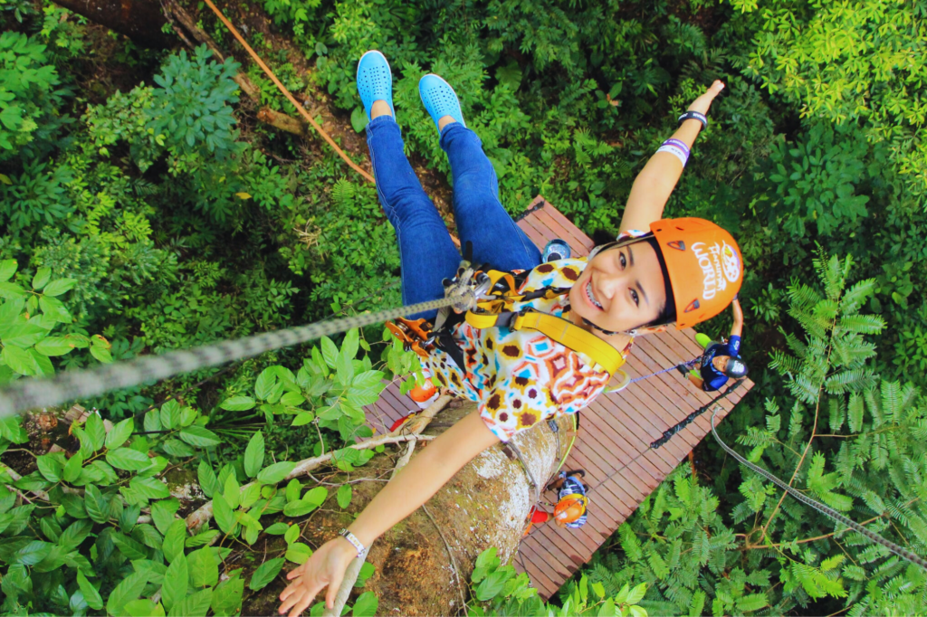 "Ziplining" birthday party idea